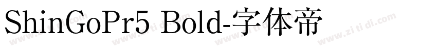 ShinGoPr5 Bold字体转换